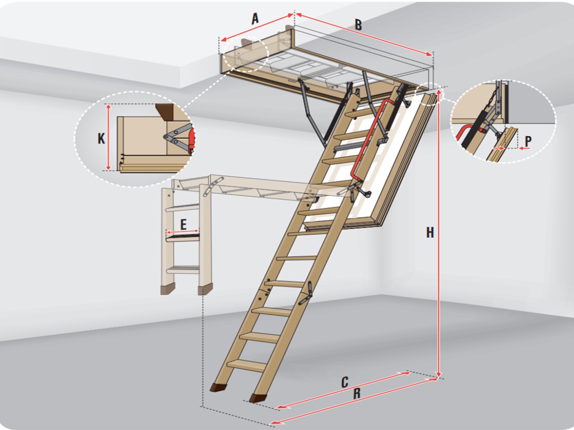 Půdní schody Fakro LWF PP 45