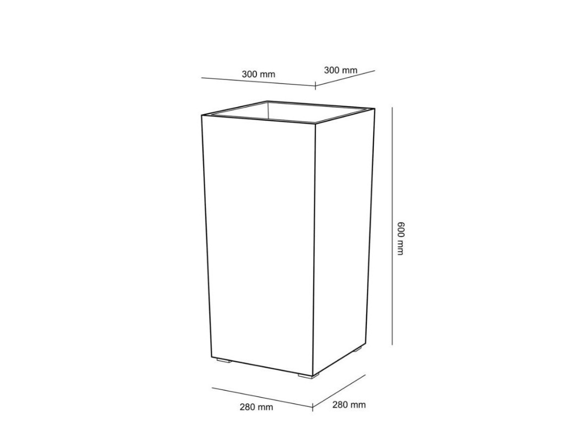 Granitové květináče Granisil granitový květináč KUBI vysoký 60 cm