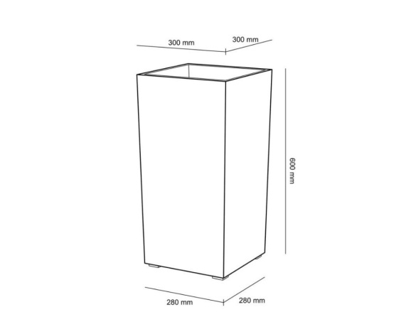 Granitové květináče Granisil granitový květináč KUBI vysoký 60 cm