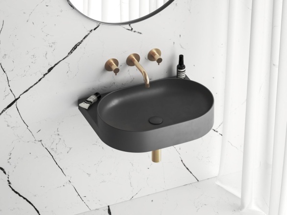 Ravak Umyvadlo Yard 60, bez otvoru pro baterii, bez přepadu, Deepsea Blue