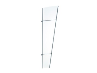 Savespot L –  Bočná stena Savespot L 167 x 62 cm, strieborná/číra