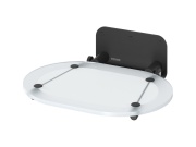 Ravak Sedadlo Chrome, clear/čierna