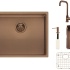 Kuchyňské dřezy Reginox SET Miami 500 Copper + baterie Crystal + příslušenství