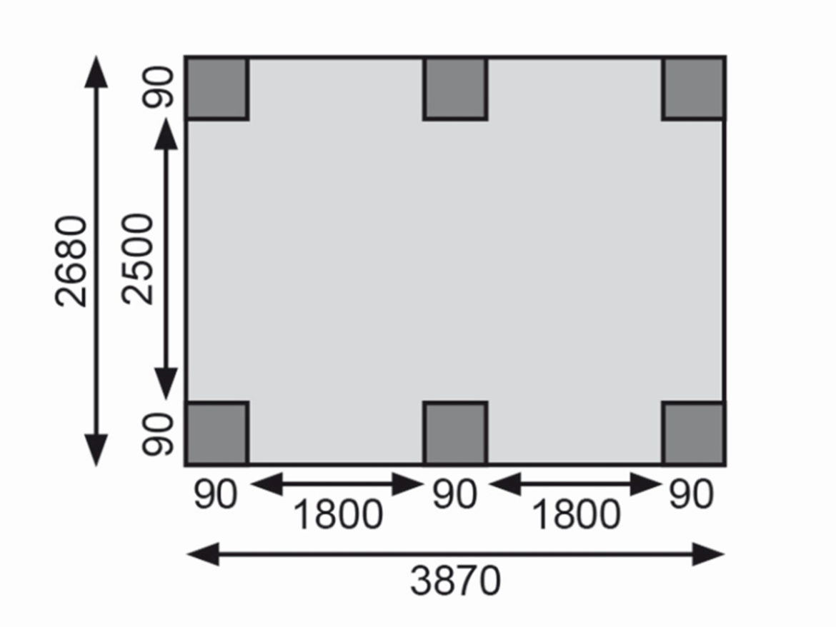 Přístřešek na auto Karibu Carport ECO A