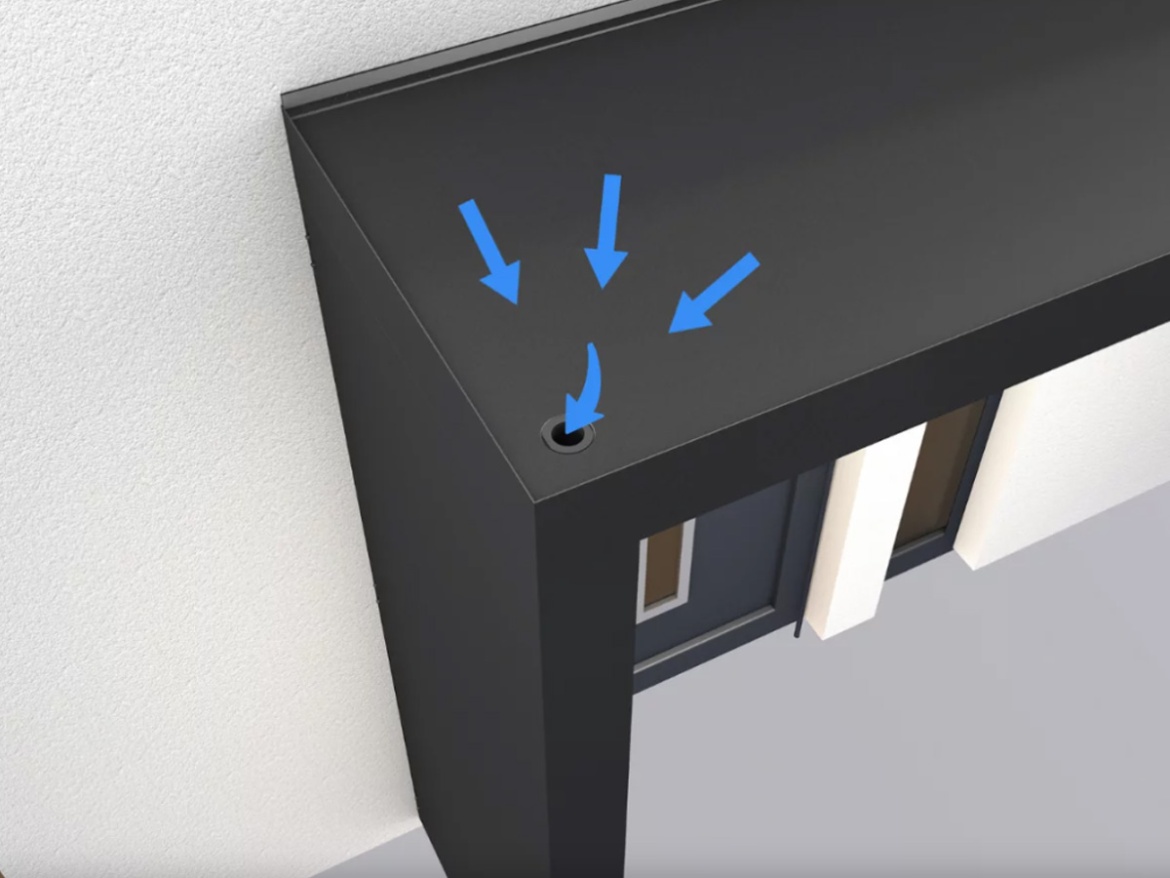 Bejárati előtető Gutta Guttavordach BS/B PLUS LED strip