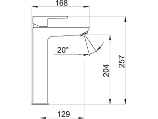 Vodovodné batérie – Novaservis Umyvadlová baterie Metalia 58, chrom, stojánková, s výpustí, 58503,0