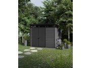 Plastový zahradní domek Keter Cortina 9x7 grafitový, s podlahou