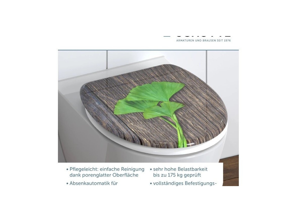 WC sedátka, záchodová prkna Schütte GINGKO und WOOD | Duroplast, Soft Close