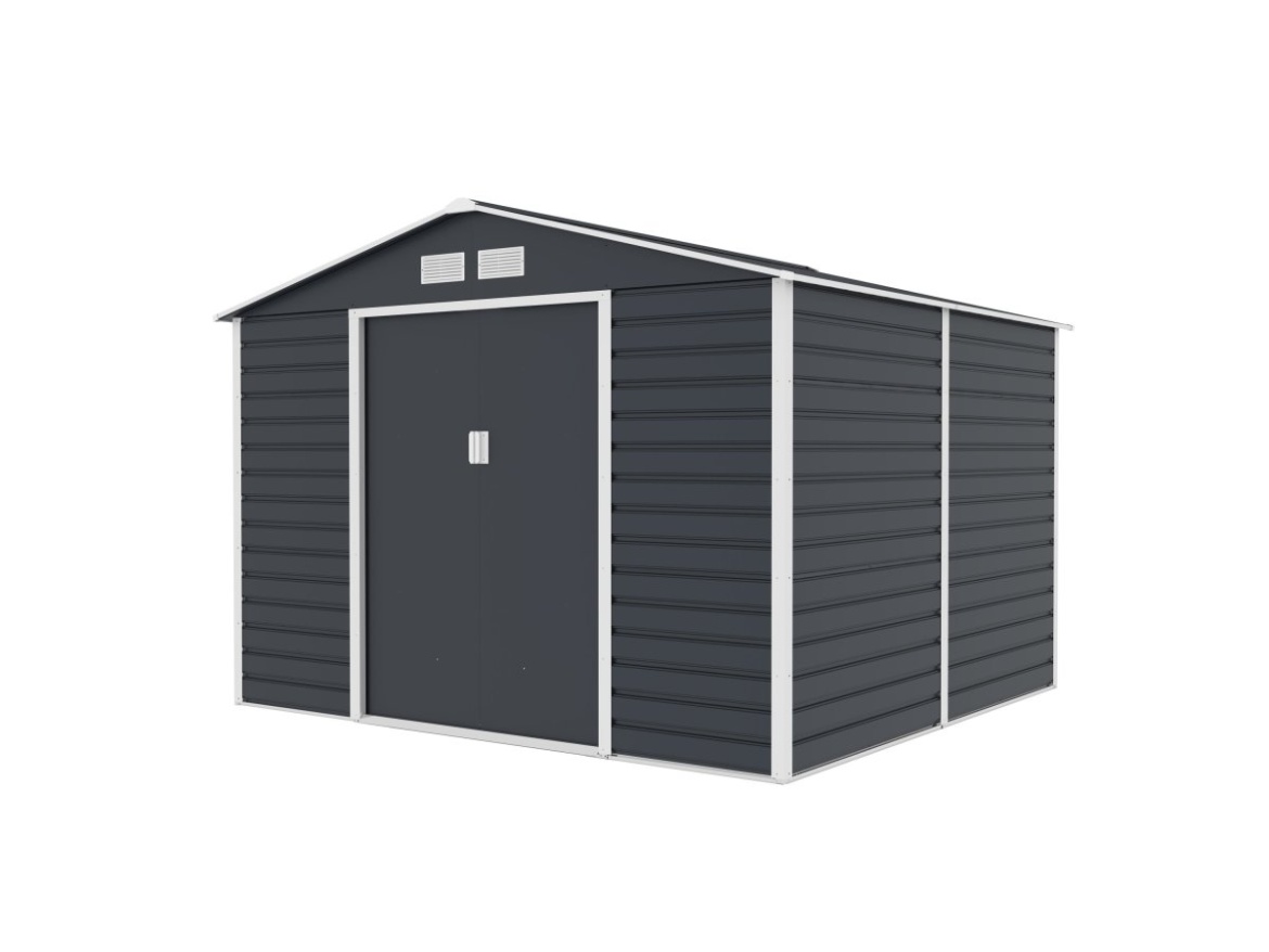 Plechový zahradní domek G21 GAH 706 - 277 x 255 cm, antracitový