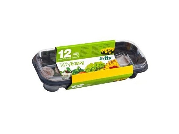 Jiffy Minipařeniště GH-12 + 12 ks rašelinových tablet Jiffy-7®, 27 x 11,5 x 6 cm