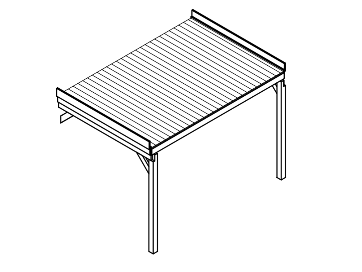 Wood flatroof extension Kiruna