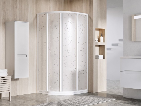 Ravak SKCP4 90x90 195, biela+transparent