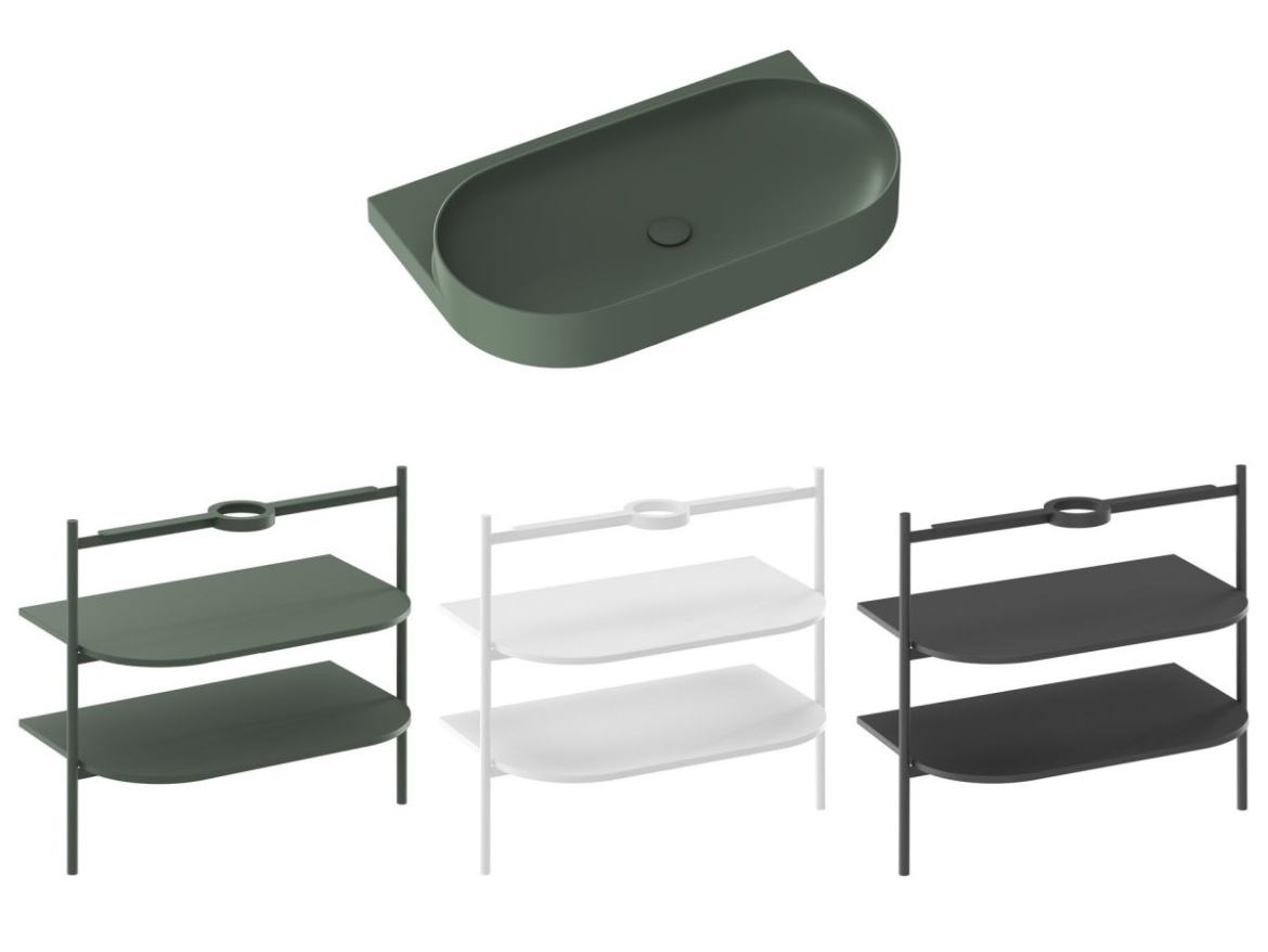 Ravak Umývadlo Yard 80, bez otvoru pre batériu, bez prepadu, biela matná