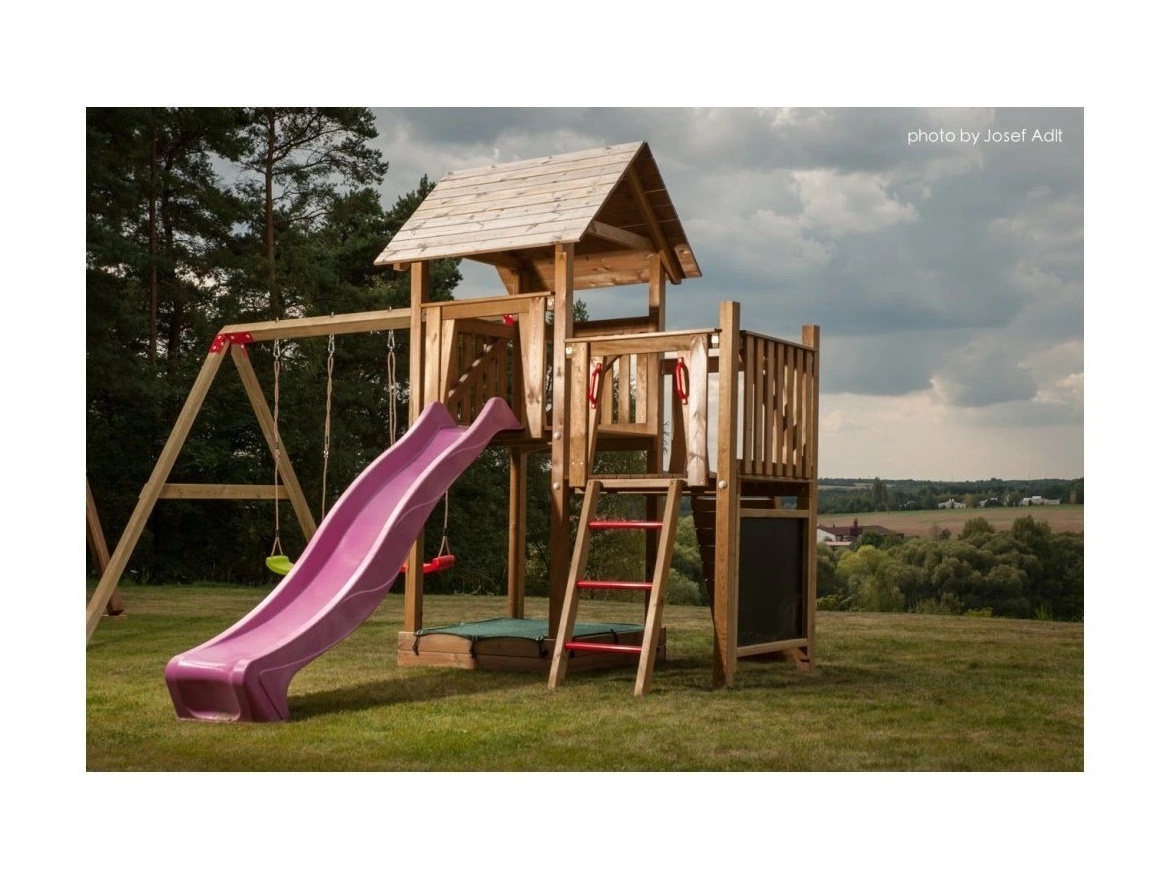 Detské ihrisko so šmykľavkou a hojdačkou Česká Manufaktura Matýsek