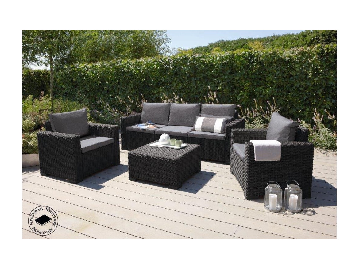 Keter Zahradní set  California 3+2+1 grafitový