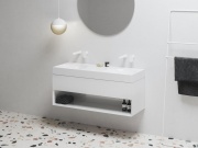 Ravak Dvojumývadlo Lite 120, bez otvorů pre baterie, bez prepadu