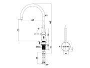 Konyhai csaptelepek Reginox Cano gun metal