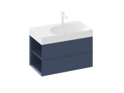 Ravak SD Lite 80 L skříňka pod umyvadlo černá matná