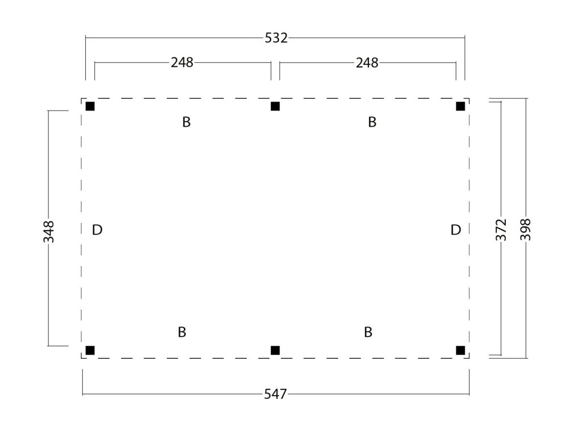 Wood gable roof base set Göteborg