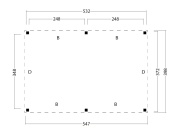 Wood gable roof base set Göteborg