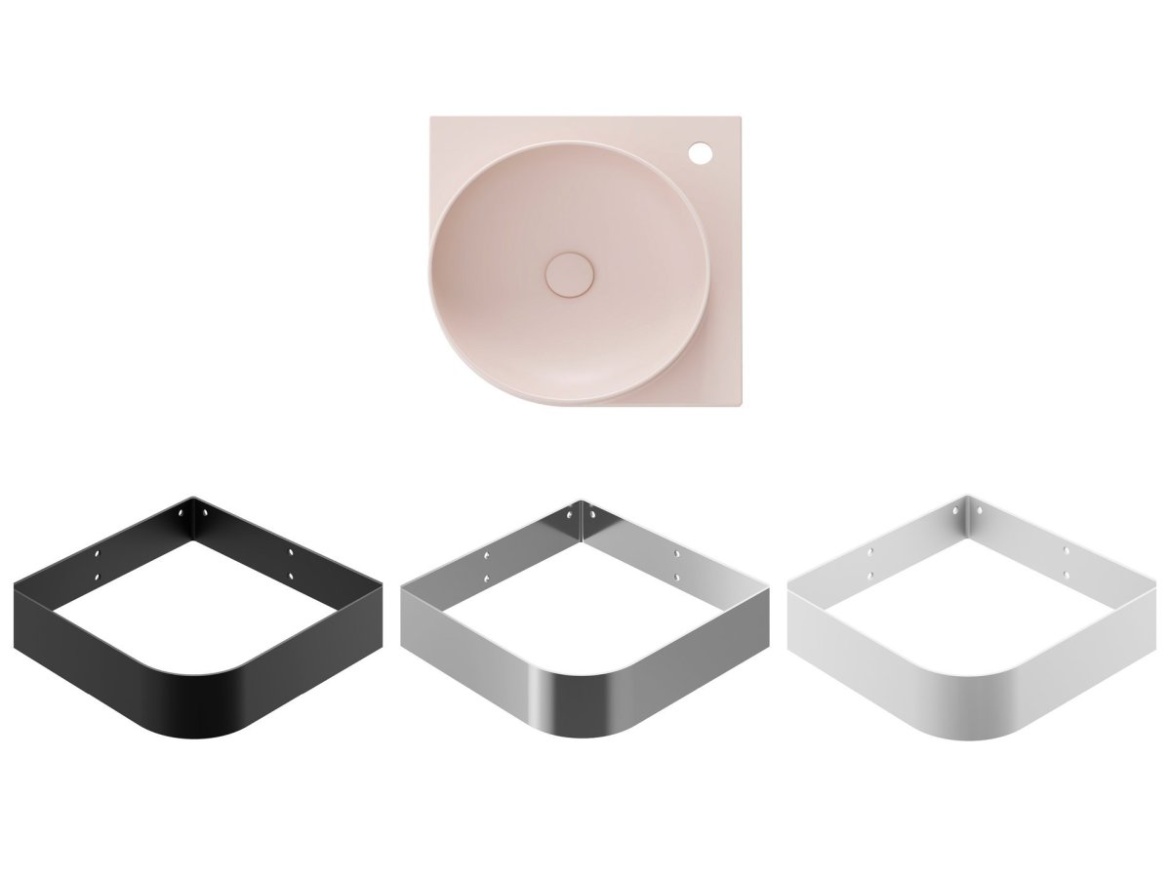 Ravak Umývadlo Yard 45 C, s otvorom pre batériu, bez prepadu, biela