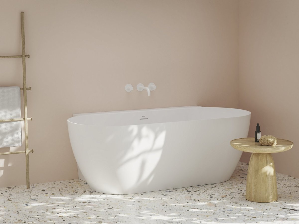 Ravak Vaňa Freedom Wall II Tec 170x87, voľne stojaca, čierna/biela, krytka odtoku čierna/biela/chróm