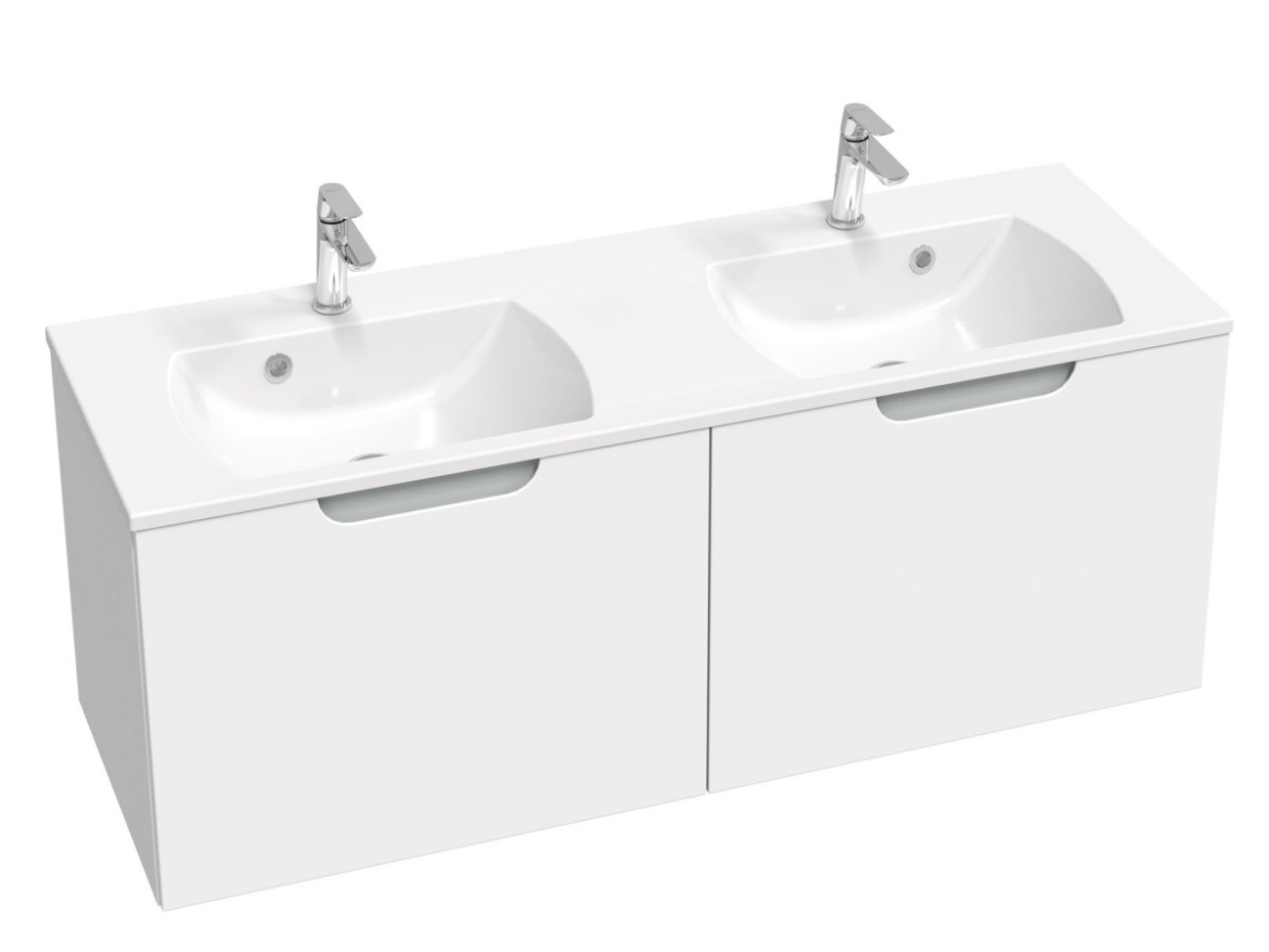 Ravak SD Classic II 130 skříňka pod dvojumyvadlo bílá/bílá