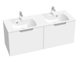 Ravak SD Classic II 130 skříňka pod dvojumyvadlo bílá/šedá
