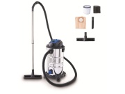 Průmyslový vysavač na suché/mokré vysávání 30 l s funkcí podtlakového čištění filtru Scheppach VC 30P-GL