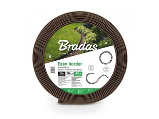 Kertek –  Bradas Obruba trávníku Easy Border 10 m, výška 40 mm - hnědá