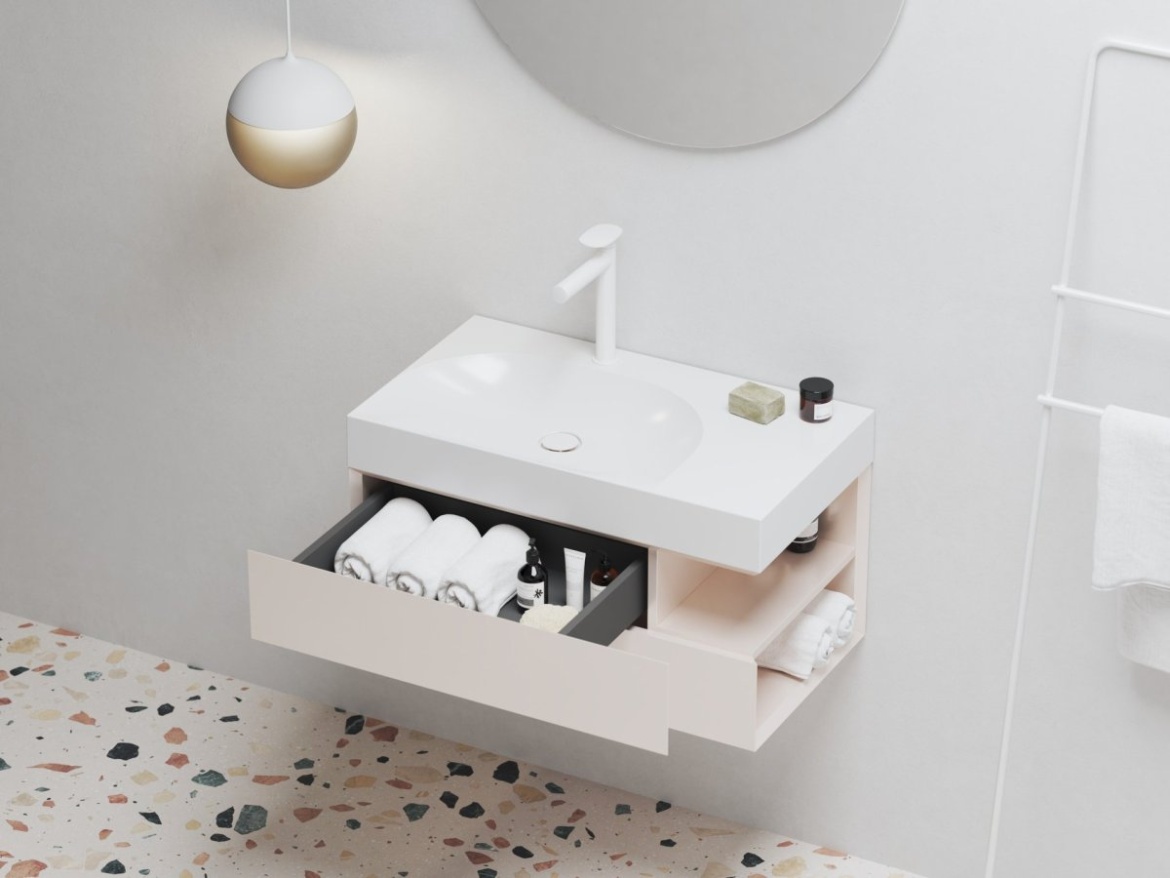 Ravak SD Lite 80 P skříňka pod umyvadlo Alabaster Pink