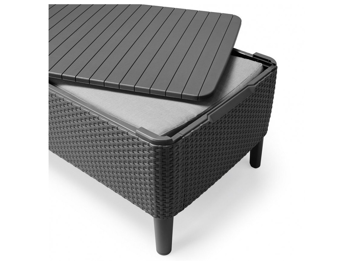 Keter Stůl / úložný box  Salemo - 76 x 56 x 42 cm - cappuccino