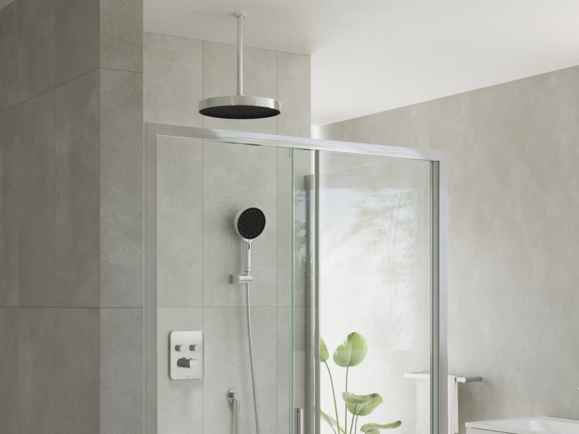 Ravak 991.20BLM Hlavová sprcha, 300 mm, čierna matná