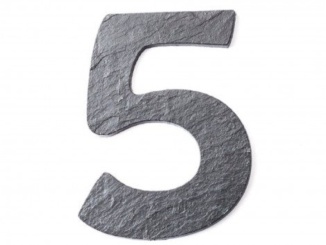Házszámok –  Nalepovací domovní číslo 5 břidlice