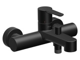 Ravak PU 022.21BLM Vanová nástěnná baterie s přepínačem, bez sprchového setu, černá matná