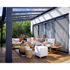 Luxusní hliníková (montovaná) pergola Palram - Canopia Stockholm 3,4 x 5,2 antracit
