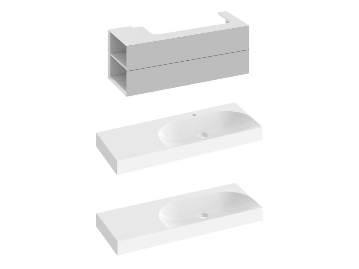 Ravak SD Lite 120 P skrinka pod umývadlo Alabaster Pink