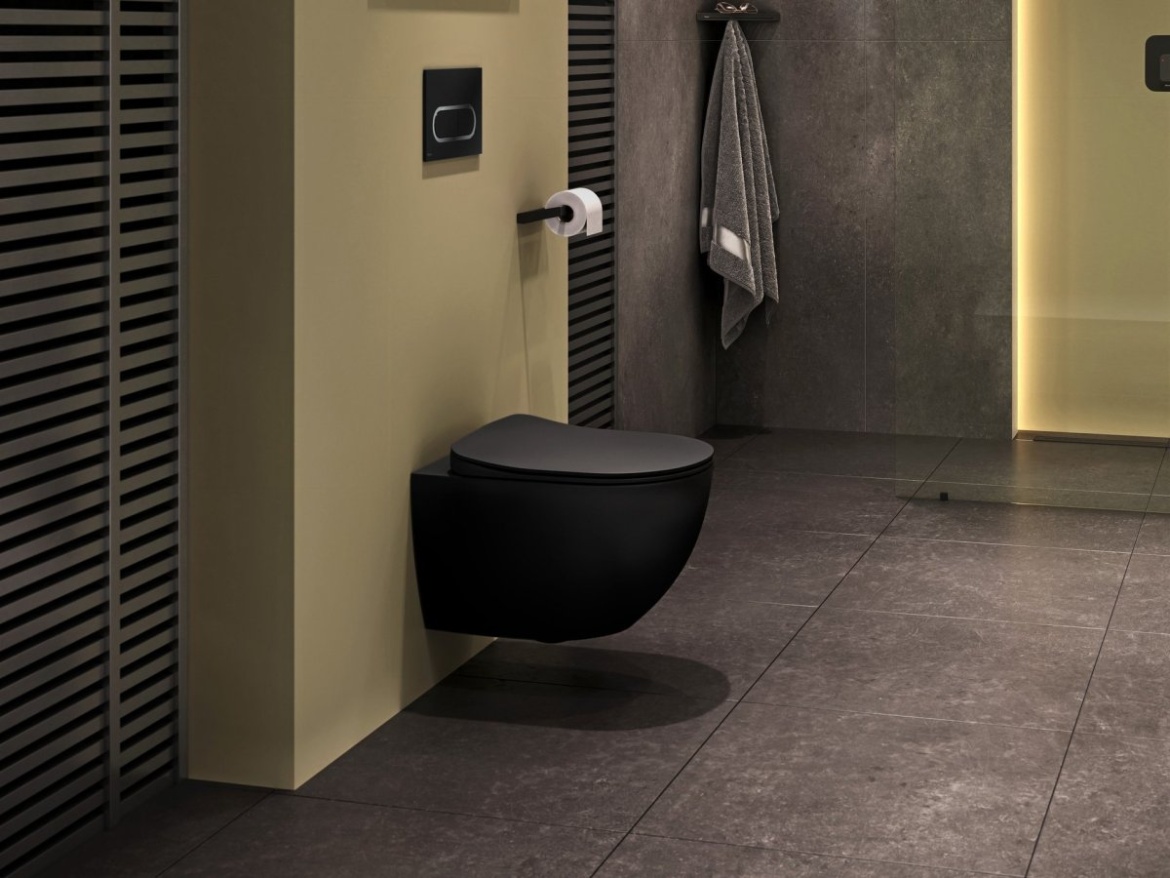 Ravak WC tlačidlo Chrome, čierna