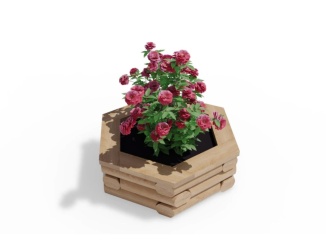 Dřevěné –  Česká Manufaktura Variogrow šestistran 90 cm x 27,5 cm, bez dna, včetně nopové fólie