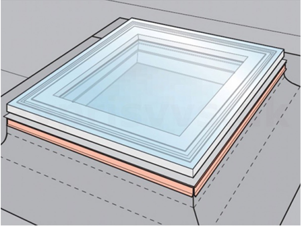Velux Střešní výlez pro ploché střechy CXP, ploché tvrzené sklo