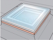 Velux Střešní výlez pro ploché střechy CXP, ploché tvrzené sklo