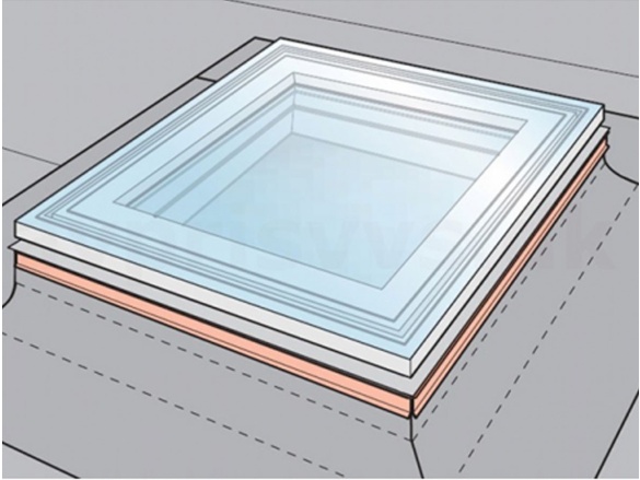 Velux Střešní výlez pro ploché střechy CXP, ploché tvrzené sklo