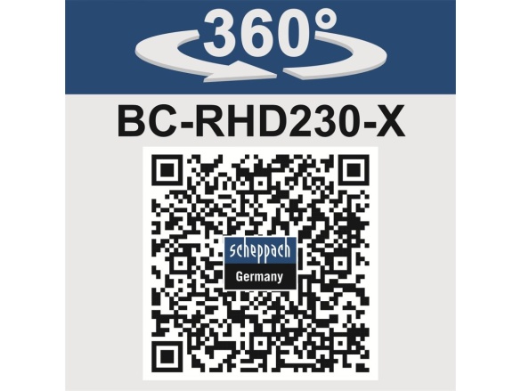 20 V IXES aku vrtací/sekací kladivo (bez baterie a nabíječky) Scheppach BC-RHD230-X