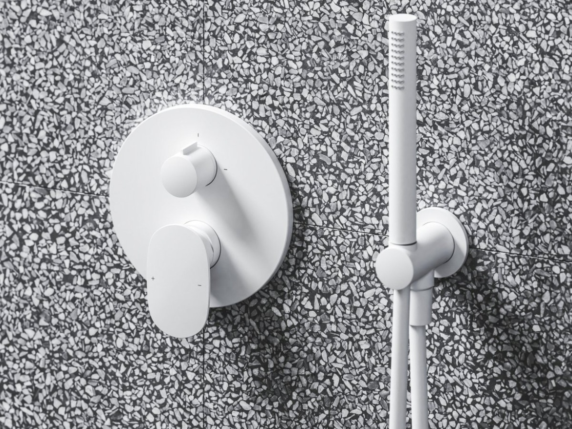 Ravak SG 090.10WHM Sprchový podomietkový set, biela matná