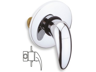 Csaptelepek –  Novaservis Sprchová baterie Metalia 55, chrom, podomítková, bez příslušenství,  55050,0