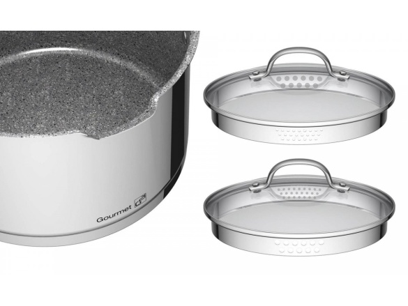 G21 Sada nádobí  Gourmet Miracle s hrncem navíc, 11 dílů, nerez/greblon
