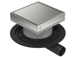 Technická sanita –  Chuděj PVBU 40 (snížená, univerzální) 150 x 150 mm, oceľ, Steel, K3, ne