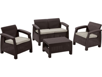 Kertek –  Keter Zahradní set Corfu II set - hnědá / béžová