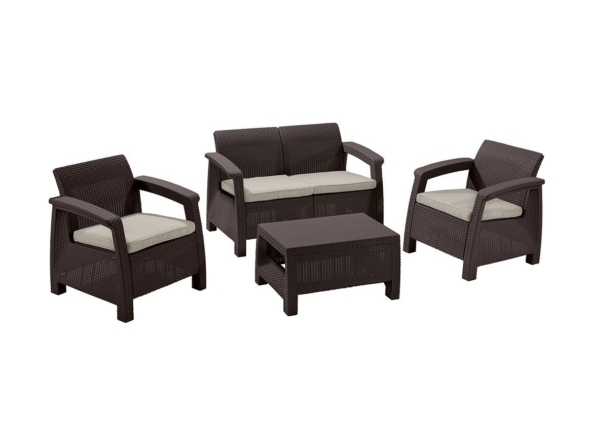 Keter Zahradní set Corfu II set - hnědá / béžová