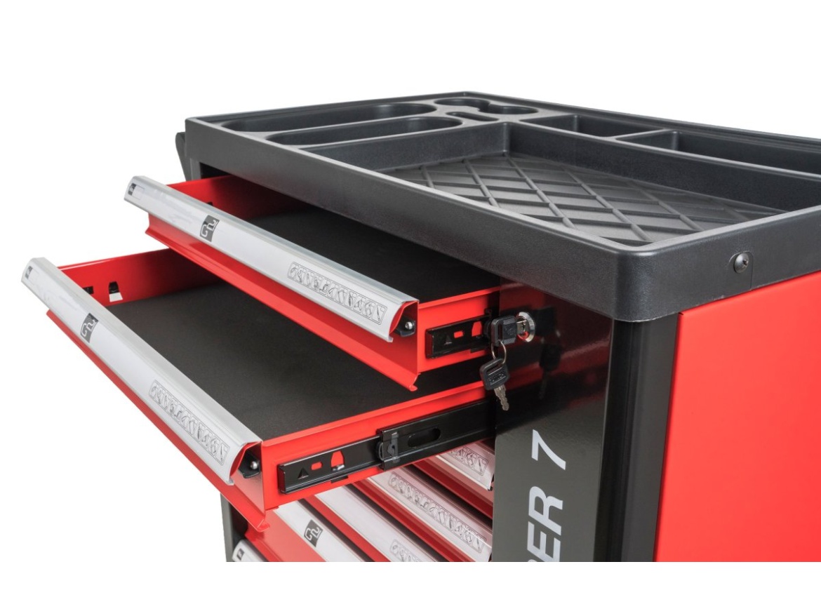 G21 Dílenský vozík  Cooper 7, černo-červený